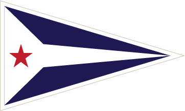 Yacht Club Burgee Sticker - 3 inch example
